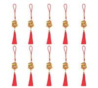 DIYEAH 10 ciondoli per il Capodanno cinese, ornamenti per l'Anno della | Ornamenti con nappe rosse 2027, portafortuna Feng Shui per ricchezza e buona fortuna, ornamenti per la casa, l'albero e