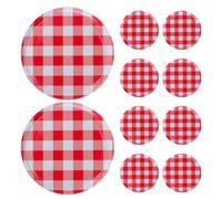 DIYEAH 10 coperchi per barattoli Mason, a vite, a bocca larga, monoblocco,