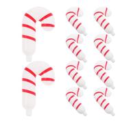 DIYEAH 10 paralumi a Righe Rosse e Bianche a Forma di Bastoncino di | Copriluce 5,2x3,2" per ornamento a bastoncino di zucchero per interni ed esterni, adatto a luci a stringa o a picchetto,