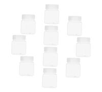 DIYEAH 10 Pezzi Barattolo per Coltura Tessuti Vegetali 240ml in Plastica, | Coperchio Ventilato, Collo Standard a Vite, Corpo Trasparente Riutilizzabile