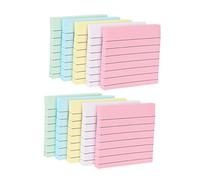 DIYEAH 10 pezzi Blocchetti Adesivi Colorati con Linee Note Autoadesive per Ufficio Scuola e Casa per e Pianificazione Vari Colori Bianco Rosa