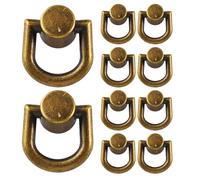DIYEAH 10 Pezzi di Accessori per Borse: Anello a D, Fibbia di Collegamento | Rivetto ad anello vintage per lavori in pelle, custodie per cellulari, portagioie, accessori fai da te per borse.