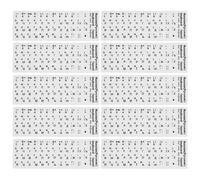 DIYEAH 10 Pezzi Di Lettere Trasparenti Per Tastiera Etichette Per Tastiera Smerigliate Copritastiera Per Laptop Sovrapposizioni Di Tasti Russi Inglese