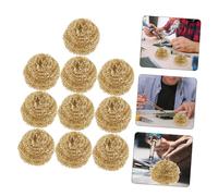 DIYEAH 10 pezzi Palline in Ottone per Pulizia Punta Saldatore Filo Pulitore Antiossidante per Punte Saldatrici Rimozione di Saldatura e Ossidi per Lavori Precisi