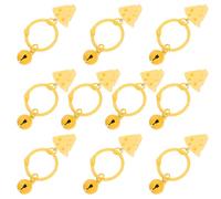 DIYEAH 10 Pezzi Portachiavi Formaggio Giallo con Campanellino Charm e per Borsa e Zaino Accessori Mini Bag per Donne e per Feste Compleanno