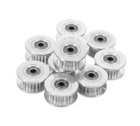 DIYEAH 10 Pezzi Puleggia Sincronica Denti in Alluminio con Cuscinetti Alesaggio per Cinghia Puleggia Idler di Precisione per Stampanti Cnc e Trasmissioni Meccaniche