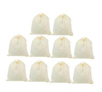 DIYEAH 10 pezzi Sacchetti Filtro in Garza di Cotone con Coulisse per Spezie e Tisane Sacchetti Filtranti Riutilizzabili per Brodi e Infusi