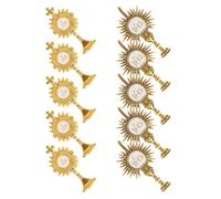 DIYEAH 10 Pezzi Spille a Forma di Croce con Calice Dorato Fissaggio Sicuro per Comunione Battesimo e Ministero Eucaristico Accessori Religiosi per Uomo e Ragazza