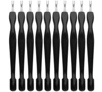 DIYEAH 10 Pezzi Spingi Cuticole in Metallo in Acciaio Inox Doppia Punta a V, Strumento Manicure Professionale per Rimozione Cuticole e Pulizia Unghie, Accessorio Leggero per Salone