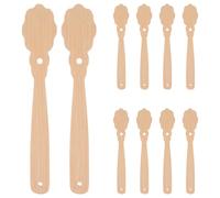 DIYEAH 10 Pezzi Wooden Fan Handles Chinese Style Elegant Vintage Bamboo Sticks For Diy Circular Wedding Fans Durable Craft Rods For Bridal And Party Use