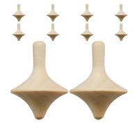 DIYEAH 10 trottole: trottole in legno fatte a mano per bambini - giocattoli fai da te per l'educazione precoce, giochi al chiuso e capacità di pensiero logico
