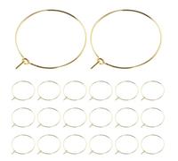DIYEAH 100 anelli decorativi per bicchieri da vino, segnaposto fai da te da | Set di anelli placcati in oro, per la creazione sicura di gioielli fai da te, segnaposto in vetro con stelo, bomboniere per
