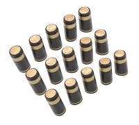 DIYEAH 100 Capsule Termoretraibili per Bottiglie di Vino Nero Bordo Dorato Tappo Termoretraibile per Bottiglie Bocca Dritta Capsule Linguetta a Strappo per Uso Professionale in
