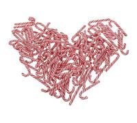 DIYEAH 100 Ciondoli Fai da Te a Forma di Bastoncino di Zucchero in Resina, Piccoli Bastoncini Natalizi Colorati per Decorazioni Festive e Custodie per Telefoni, Forniture per Addobbi