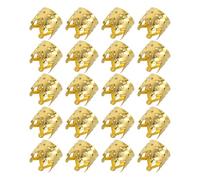 DIYEAH 100 Pezzi Anelli per Chioma in Metallo Dorati per Trecce Dreadlocks, Fermagli Leggeri e Resistenti Design a Corona Traforata, Accessori Decorativi per Feste e Matrimoni