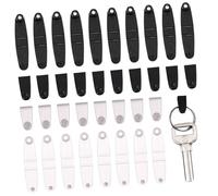 DIYEAH 100 pezzi Clip Portachiavi in Plastica Flessibile Trasparenti e Neri Clip Pieghevoli Resistenti per Porta Tesserino e Anelli Portachiavi Accessori Versatili per Badge e