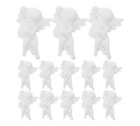 DIYEAH 100 pezzi di ciondoli a forma di angelo: perline 3D con retro piatto, ornamenti in resina per abbellimenti fai da te, accessori per capelli, telefoni cellulari, artigianato - Cabochon natalizi