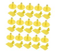 DIYEAH 100 pezzi Etichette Auricolari Gialle in Tpu per Bestiame Resistente Caldo e Freddo per Pecore Suini e Bovini Strumento di Identificazione Animali Fattoria