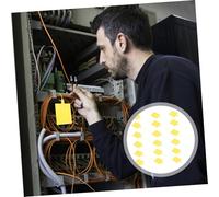 DIYEAH 100 pezzi Fascette Cavi con Etichetta Integrata Giallo Fissaggio Rapido con Chiusura Sicura per Cavi e Fili Etichette Identificative Resistenti per Ufficio Casa e Laboratorio