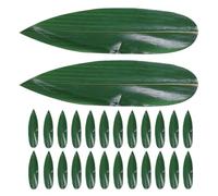 DIYEAH 100 Pezzi Foglie di Bamboo Verde per Decorazione Sashimi e Sushi Design Tradizionale Giapponese, Versatili e Facili da Conservare per Ristorante