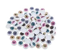 DIYEAH 100 pezzi Occhi Finti Rotondi in Resina Colorati Materiale DIY per Artigianato Creativo Decorazioni per Giocattoli Progetti Manuali e Custodie per Cellulari