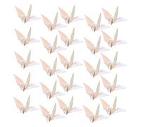 DIYEAH 100 Pezzi Origami Paper Cranes Pearlescent Handmade Folded Crane Art for Wedding Party Shower Outdoor Decoration