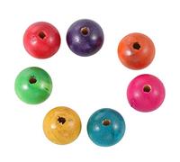 DIYEAH 100 Pezzi Perline Legno Colorate Perline Rotonde per Diy Accessori Creativi per Gioielli e Decorazioni per Casa