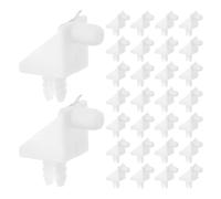 DIYEAH 100 Pezzi Pioli in Plastica e Connettori Angolari per Mobili 90° Viti Supporto per Ripiani Armadi e Librerie Fissaggio Stabile per Mensole e Scaffali per Uso Domestico e