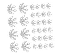 DIYEAH 100 Pezzi Pure Flower Bead Caps Claw Metal Spacer Beads For Diy Earrings Necklaces Durable Jewelry Making Toppers