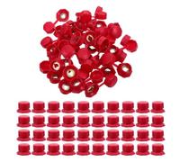 DIYEAH 100 Pezzi Tappi per Viti da Tetto Impermeabili Rossi in Plastica e | Sigillano Teste Filettate, Riducono Infiltrazioni, Adatti a Copriviti Camper, Fabbriche e Magazzini