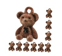 DIYEAH 10pezzi Ciondoli Orsetto Feltro Per Creazioni Fai Da Te Per Orecchini Collane e Bracciali Charm Decorativo Per Feste e Regali