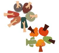 DIYEAH 11 Pezzi Alberi in Legno per Modellismo Ferroviario Sculture Alberi in Scala Figurine per Diorami e Giochi Creativi Sicuri per Dettagli Realistici e Assemblaggio Facile