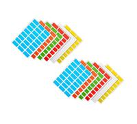 DIYEAH 12 confezioni Pacchi Etichette Adesive Rettangolari Colorate Rimovibili Piccole Etichette Facili Staccare per Contenitori e Scuola Adesivi Organizzativi Resistenti e Scrivibili