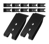 DIYEAH 12 Pezzi Clip per Cintura in Ferro Nero Design a Doppia Fessura per Presa Sicura e Superficie Liscia per Progetti Fai-da-te e Artigianato in Pelle