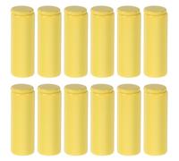 DIYEAH 12 Pezzi Fermacorda Metallici Colorati Gialli per Coulisse Abbigliamento Sportivo Cappucci e Lacci Scarpe Tappi Terminali Resistenti per Cordini Blocca estremità Sicuri per