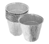 DIYEAH 12 sacchetti monouso per secchiello raccogligocce: sacchetti in alluminio da 830 ml per barbecue - Facile pulizia dopo la grigliatura. Argento