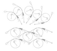 DIYEAH 12 Set di Ganci per Appendere Quadri Regolabili Cavi in Acciaio Trasparenti Kit di Sospensione Professionale per Esposizione Artistica e Decorazione Pareti