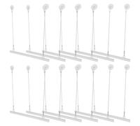 DIYEAH 12 Set Kit Asta per Appendere Poster con Ganci e Catena in Ferro e Pvc, Barra Porta Cartello Sospeso per Esposizione Sicura in Negozi e Supermercati