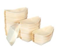 DIYEAH 120 Pezzi Piatto di Sushi Giapponese in Legno a Forma di Barca, Dimensioni 13,5x7,7 Cm, Servizio Versatile per Aperitivi a Feste di Compleanno e Barbecue
