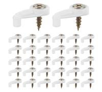 DIYEAH 120 set di clip di fissaggio per porte in vetro, morsetti per pannelli in plastica, clip per zanzariere, staffe per pannelli di armadietti con viti per il fissaggio dello specchio