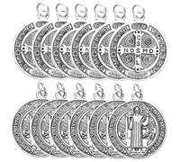 DIYEAH 12pezzi Ciondoli Santini Metallo Ornamenti Religiosi Per Collane e Portachiavi Decorativi Per Bomboniere e Regali Cristiani Stile Casual Italiano Random