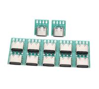 DIYEAH 12pezzi Scheda Connettore USB C per Cavo Convertitore PCB Fai da Te Modulo di Supporto Connettori USB Type-c Femmina Resistenti Adattatore Scheda PCB