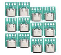 DIYEAH 12pezzi Scheda Connettore USB Tipo C Presa Connettore Femmina Scheda PCB Convertitore Interfaccia Compatibile Dispositivi