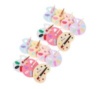 DIYEAH 14pezzi Ciondoli in Resina Retro Piatto Per Artigianato Mini Vassoio Vernice Ciondolo Forma Tavolozza Artista Simpatico Cartone Animato Charms Per Fai Da Te Fermaglio Per e