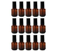 DIYEAH 15 Flaconi Vuoti per Unghie in Vetro da 8 Ml con Pennello Estensibile, Bottiglie Trasparenti Ricaricabili per Cosmetici da Viaggio, Contenitori Resistenti alla Luce per Oli e Gel