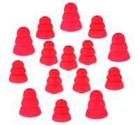 DIYEAH 15 Pezzi Punte Auricolari in Silicone Rosso 3,8mm, Tre Misure | Copri Auricolare di Ricambio, Protezione Confortevole, Profilo Elegante, Adatte a Utenti Diversi