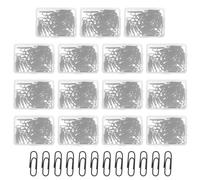 DIYEAH 15 scatole di graffette: graffette nere larghe 28 mm che impediscono di graffiare e strappare le pagine, robuste per segnalibri, organizzare casa, ufficio e scuola.