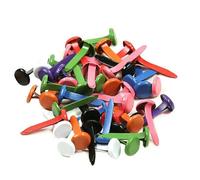 DIYEAH 150 Pezzi Mini Fermacampioni Rotondi Color Pastello per Scrapbooking Artigianato Lavori di Carta Piccoli e Durevoli