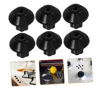 DIYEAH 16 Pezzi Piedini in Gomma Nera Antiscivolo per Fornello a Gas Facile Installazione, Supporti Stabili per Bruciatore per Fornello da Campeggio