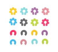 DIYEAH 16 Pezzi Segnabicchieri e Facile da Pulire in Silicone a Forma di Fiore Resistente Agli Urti per Bicchieri da Vino per Eventi e Vita Quotidiana